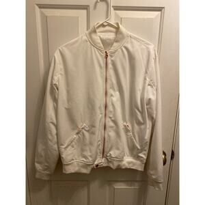 Modiv Women's Size Large White Full Zip Track Jacket Coat